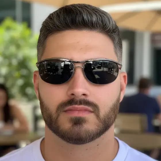 Óculos De Sol Demolidor Preto Masculino Finoti Matrix militar