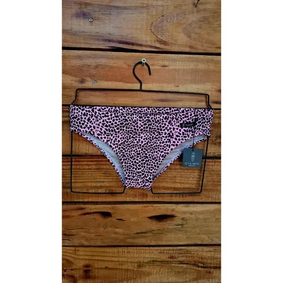 Sunga Cavada Animal Print Rosa | Estampa Onça | Poliamida com Forro | Moda Praia