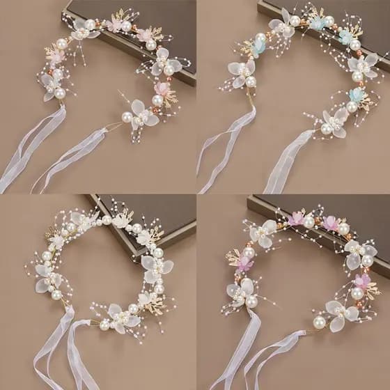 Tiara de Pérolas para Daminha de Honra – Coroa Infantil para Casamento