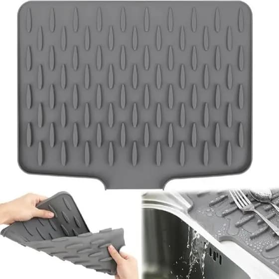 Novo Almofada De Drenagem De Silicone Tapete De Secagem Potes Prato Para Utensílios De Cozinha Tapetes Antide
