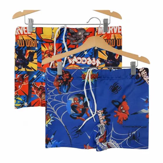 KIT 2 Sungas Box Infantil Praia Piscina Estampada Forrada