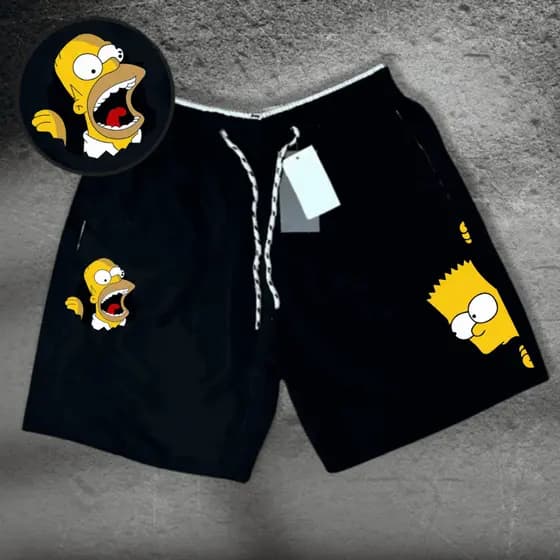 Bermuda Short masculina Homer Treino Academia, anime, Otaku