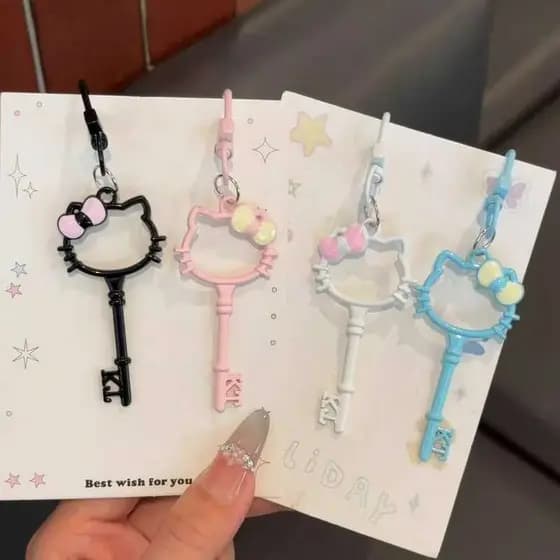 Nova liga KT gato chaveiro dos desenhos animados Macaron All-Match saco pingente bonito gato pingente acessórios present