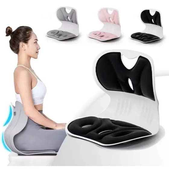 Almofada Ergonômica com Encosto para Cadeira | Suporte Lombar | Alívio de Dor nas Costas | Antiderrapante