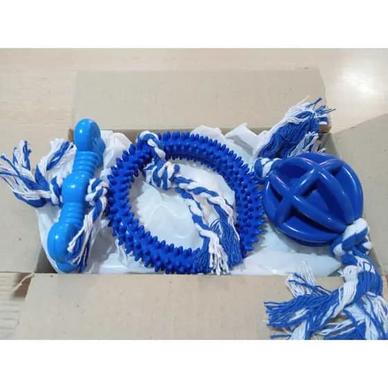 Kit Pet 3 Brinquedos para Cachorro pequeno - PET Feliz