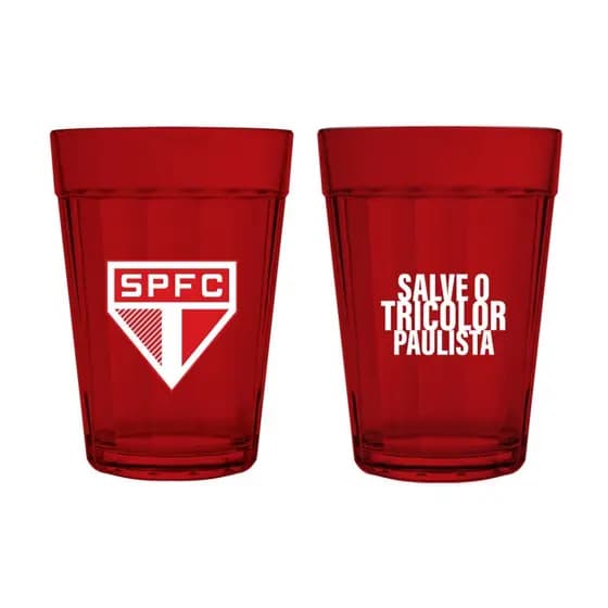 Copo Americano Prime São Paulo 190 ML Luva Com 2 Unid TRICOLOR