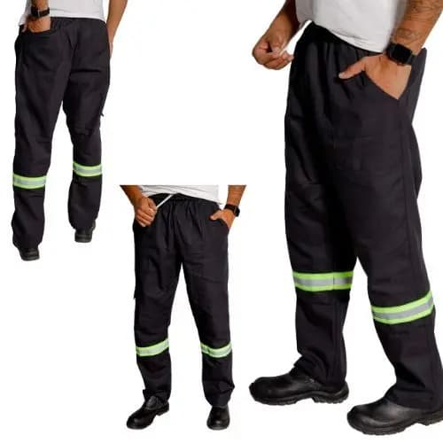 Calça Cargo Brim Uniforme Pedreiro, Eletrecista, Mecanico, Ajudante, serviços operacionais 38