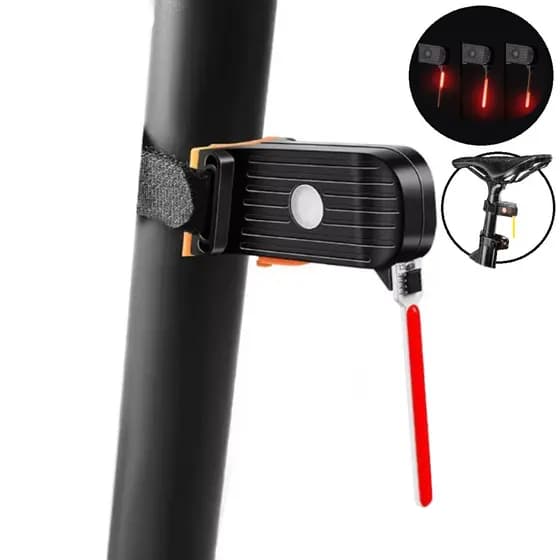 Lanterna Traseira Sinalizadora para Bicicleta Led Fita Azul,Verde e Vermelho Bike