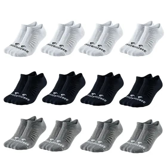 Meia Invisível Algodão Premium Confortável Ajuste Perfeito Leve Macia Kit 12 Pares