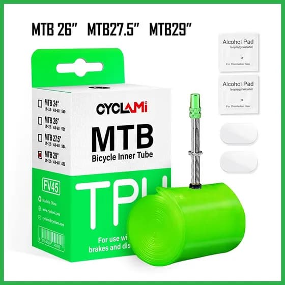 Ultraleve Mountain Bike Tubo Interno MTB 26 27.5 29 Polegadas Bicicleta TPU Pneu 45mm Metal Francês Presta Válvula