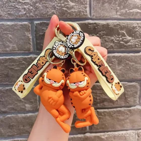Porta-Chaves De Bonecas Cartoon Garfield Casal Requintado Mochila Carro Presente De Brinquedo Para Crianças