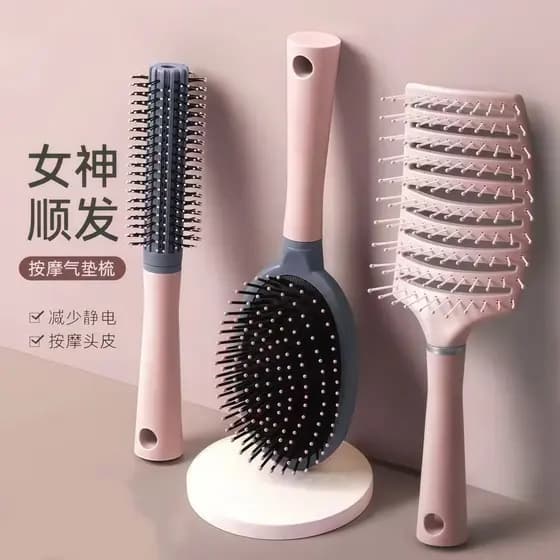 Almofada de ar pente senhoras dedicado cabelo longo encaracolado Airbag massagem pente grandes costelas curvas pente est