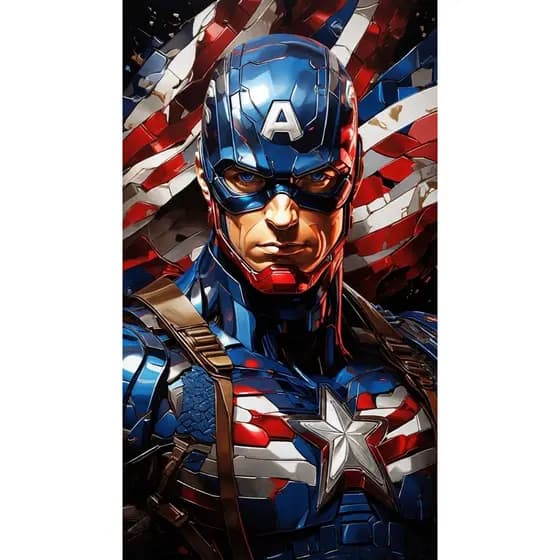 TOALHA MARVEL HEROIS BANHO PRAIA PISCINA - MENINO - CAPITÃO AMERICA - GIGANTE