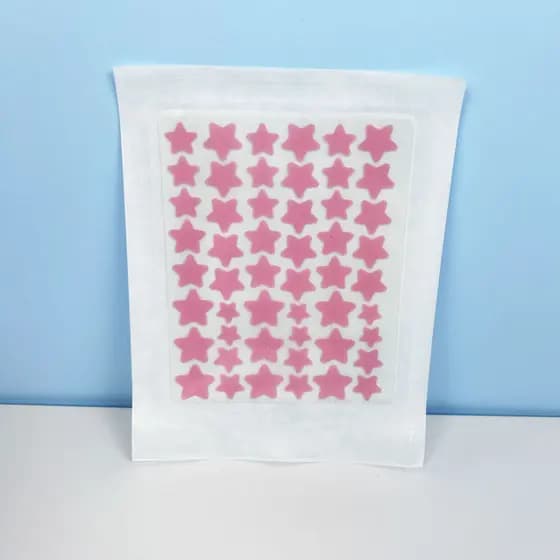 Kit 40 adesivos hidrocolóides em forma de estrela para acne, adesivos transparentes e invisíveis para acne