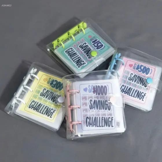 Pasta Para Economizar Dinheiro ADAMES , Livro De Desafios De Poupança De PVC De 150/300/500/1000 , À Prova D'água