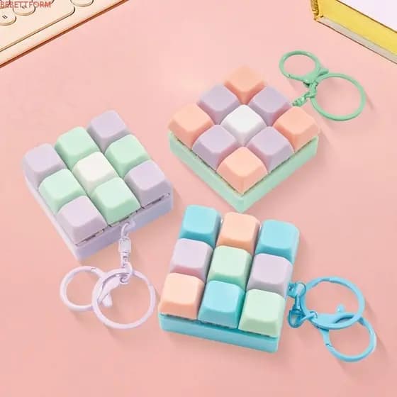 BEBETTFORM 9 Brinquedo Chave De Teclado , Dedo Antiestresse , Botão DIY , Jogos , Chaveiro