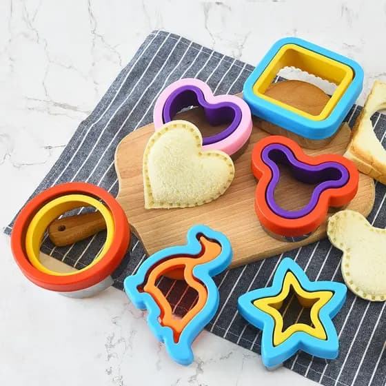Conjunto Cortador E Selador De Sanduíche , De Pão , Biscoitos Para Crianças Bento Box