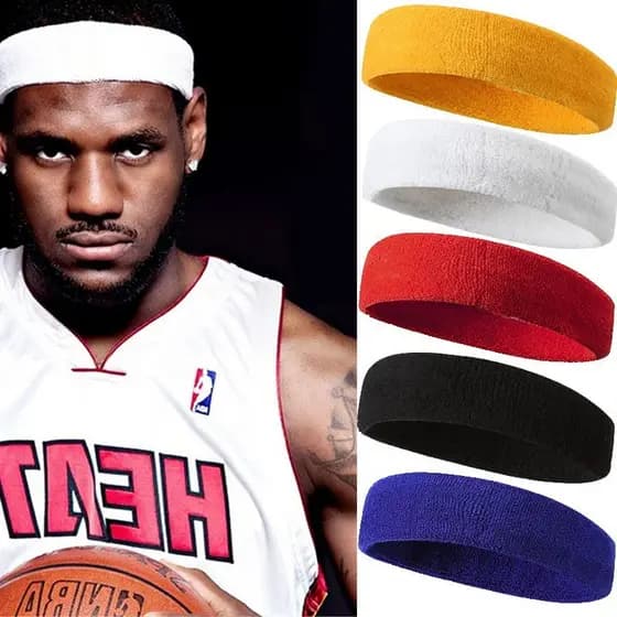 1 Peça Qualidade Tafilete De Algodão Esportes Unisex Suor Headband Running Basquete Yoga Faixa De Cabelo Elástico Cabeça