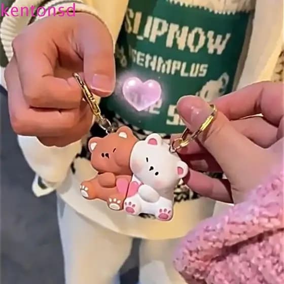 Kentondx Chaveiro de Casal, Brinquedos Kawaii Fofos para Amantes, Joias Penduradas M1FU