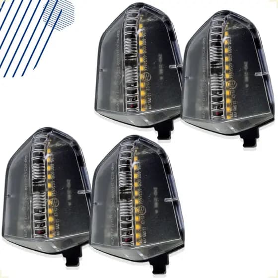 Piscas Seta Led Moto Pop 110 Pop 110i Cristal Par Dianteiro + Capa ou Traseiro 2016 à 2025 Universal