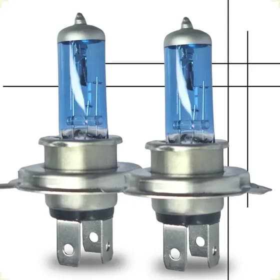 Lâmpada Halógena H4 Stallion Super Branca Forte 35W 5500k Quartzo de Moto Carro Farol Alto Baixo 12V