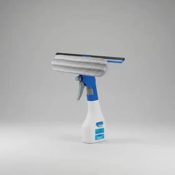 Rodo Limpa Vidro Spray Reservatório Limpador Janela 3em1 Doméstico Compacto