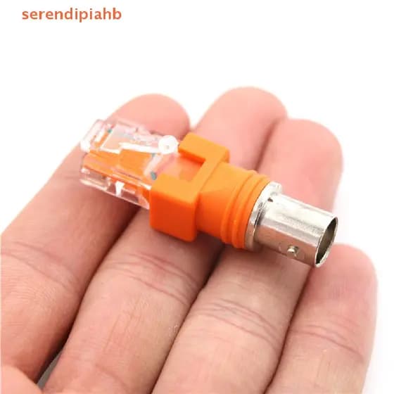 Adaptador Coaxial BNC fêmea para RJ45 macho conector RJ45 RF.