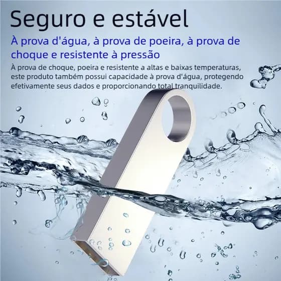 Pen Drive DataTraveler SE9 de Metal USB 2.0 - Todas as Capacidades (8GB a 256GB)