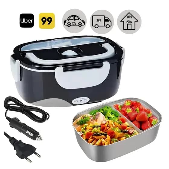 Marmita Elétrica Veicular Tomada Bivolt 1.5 L,110V/220V E 12V/24V - Marmita Térmica Para Comida
