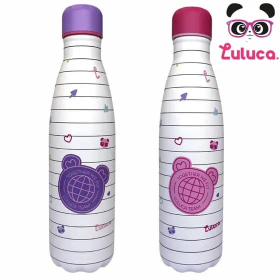 Garrafa Térmica Oficial Luluca Inox 500ml LU26312 Rosa/Roxa