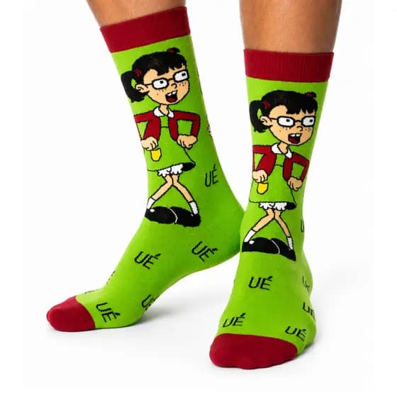 Meia Chiquinha Cano Alto Divertida Geek Unissex Estampada Confortável