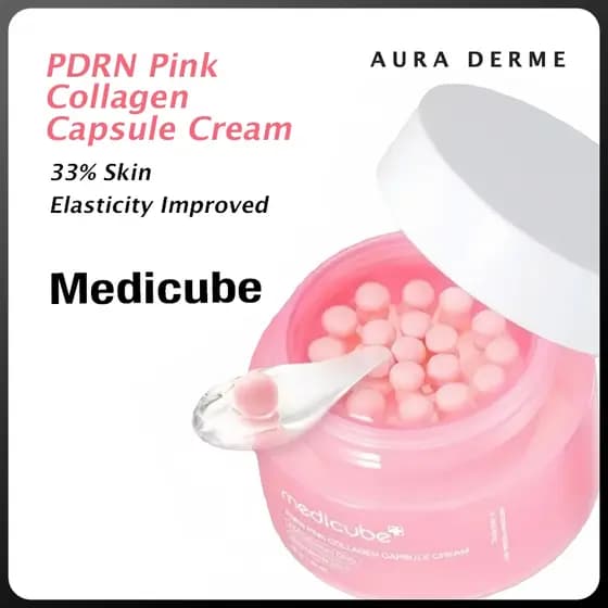 Medicube PDRN Creme Cápsula De Colágeno Rosa 55g Niacinamida | Ilumina Repara A Barreira Da Pele , Firmar E Torna Elásti