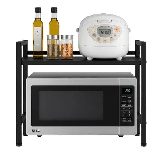 Kitchen Microwave Rack 2 Layer Prateleira cozinha retrátil para forno microondas prateleira prateleira de armazenamento