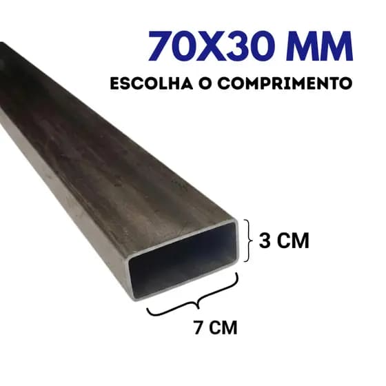 Metalon 70x30mm (7x3cm) - Escolha o Comprimento - Tubo de Aço