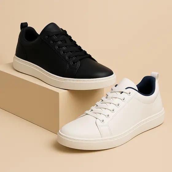 Kit 2 Pares de Tênis Casual Masculino Minimalista Texturizado Estiloso- Promoção Envio Imediato