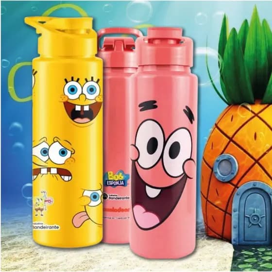 Garrafa de Água Squeeze Bob Esponja Patrick 750 ML