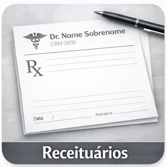 Receituário 15x21cm - Monocromático (P/B) - 50x1 vias - 5 blocos
