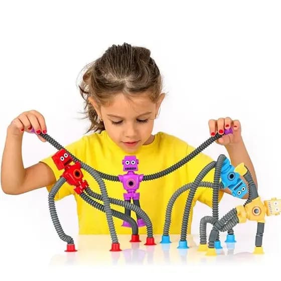 Kits Robô Pop Tube Flexível Com LED