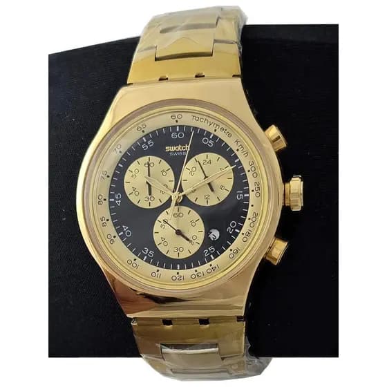 Relógio De Pulso Swatch Cara Preta 100% LUXO Pronta Entrega, com caixa