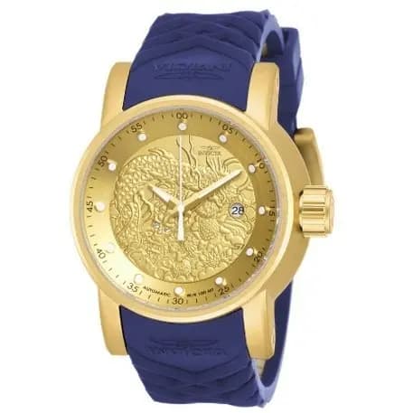 Relógio Invicta Yakuza Azul luxo total com calendario e pulseira de Silicone o Mais Vendido DO MOMENTO