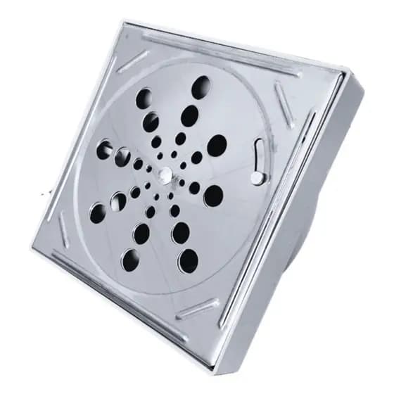 Ralo Quadrada 15x15 Abre E Fecha Com Fecho Rotativo Em Aço Inox 15cm