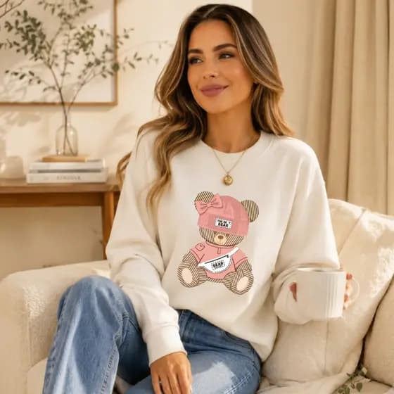 Moletom Feminino Femininos Blusa de Frio Feminina Capuz e Bolso Algodão Quentinho