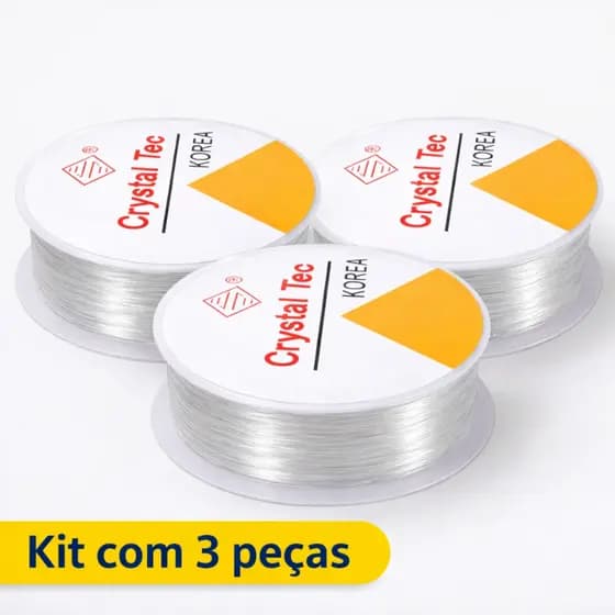 Elástico para Miçangas Pulseiras bijuterias Artesanato Fio silicone Elástico com 10m cada unidades