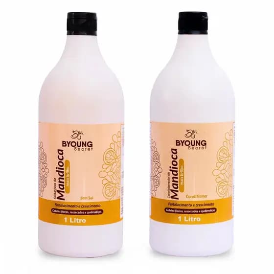 Kit Shampoo e Condicionador 1 Litro - Mandioca Byoung