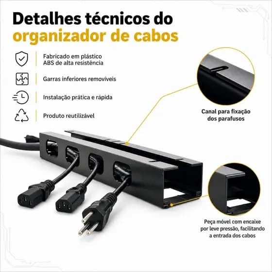 Sweet Parts Organizador De Cabos Oculto Em Aço Premium