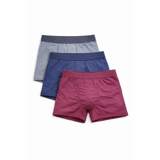 Kit 3 Cuecas Boxer Poliéster Confortável