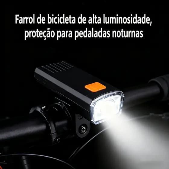 Lanterna de Bike Profissional | Luz Alta Visibilidade, Design Anti-Oscilação | Ideal para Trilhas de Mountain Bike
