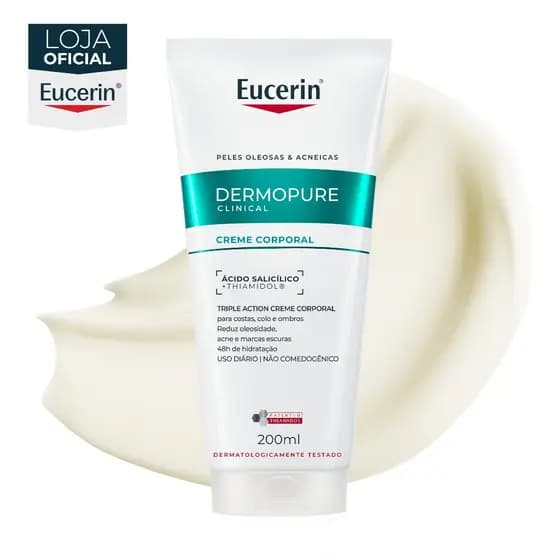 EUCERIN Creme Corporal Antiacne Dermo Pure Efeito Triplo 200ml