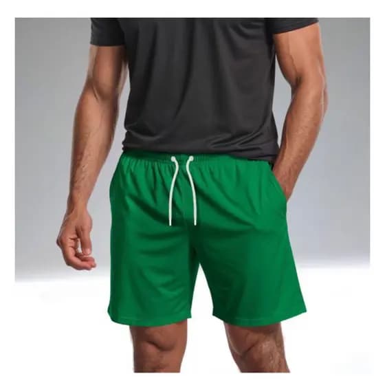 kit 3 Short Tactel Elastano Masculina Seleção AZUL, VERDE, AMARELO