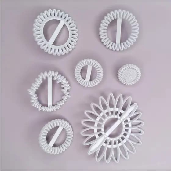 Kit Cortador Molde Flor de Gérbera Biscuit Pasta Americana Confeitaria - C4302